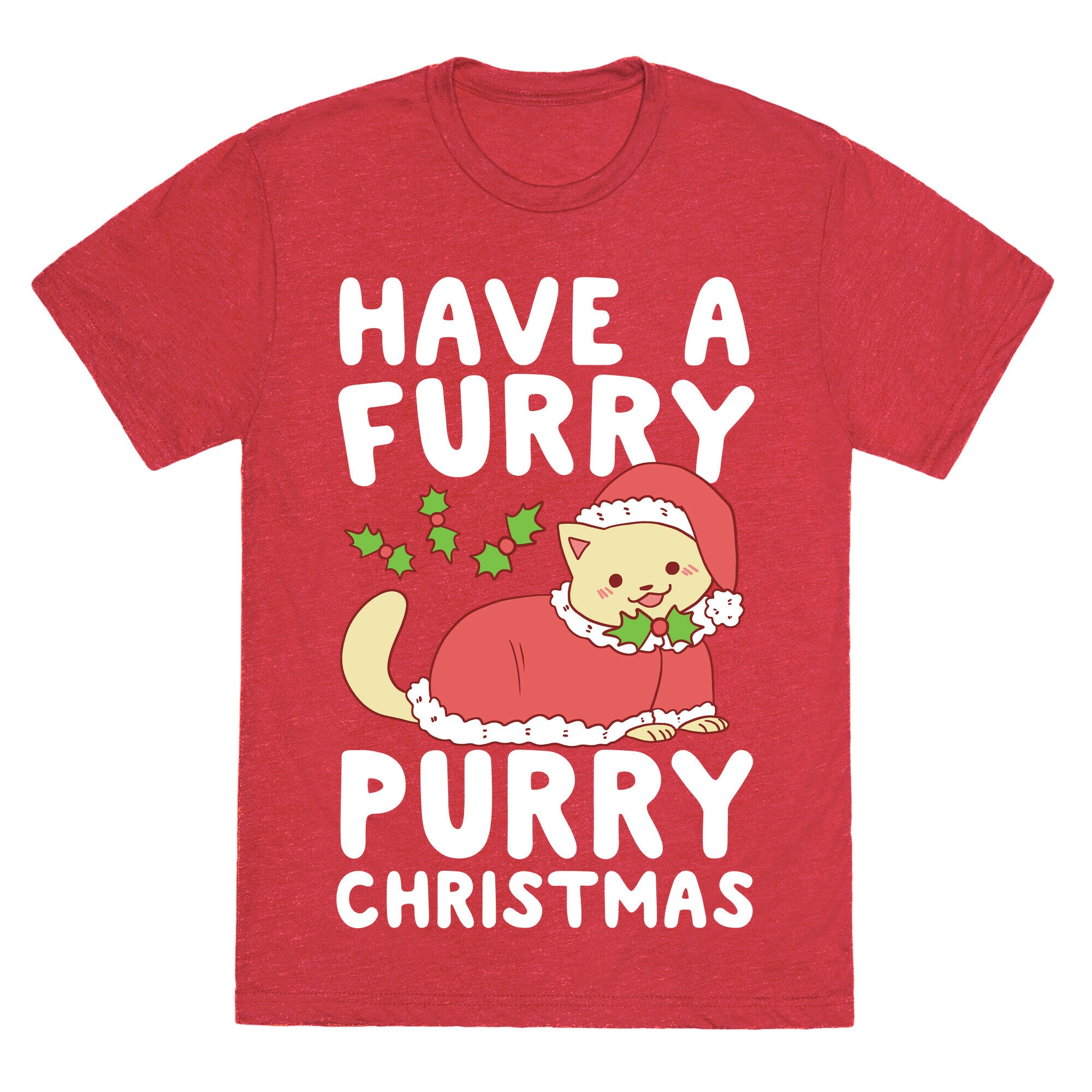 Have a Furry, Purry Christmas  Unisex Triblend Tee